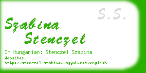 szabina stenczel business card